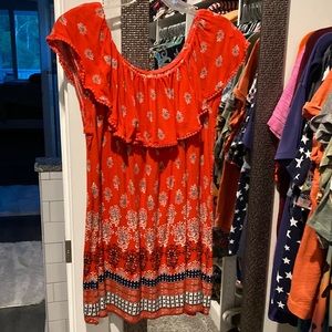 Faded glory XXL red white and blue top